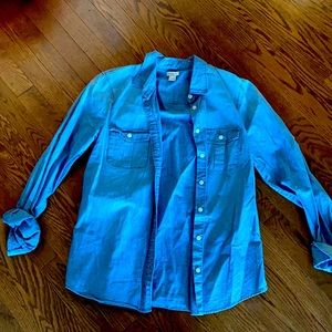 Denim j crew button up size small never worn